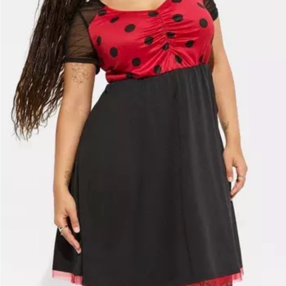 NWT Torrid Ladybug Mini Cute Red Black Costume Dress Size 3 22/24 3X